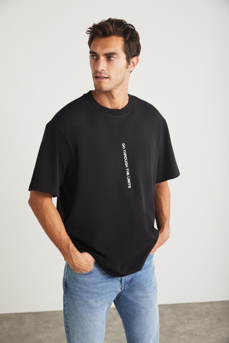 HARALD Relaxed Relaxed Siyah Tekli T-Shirt