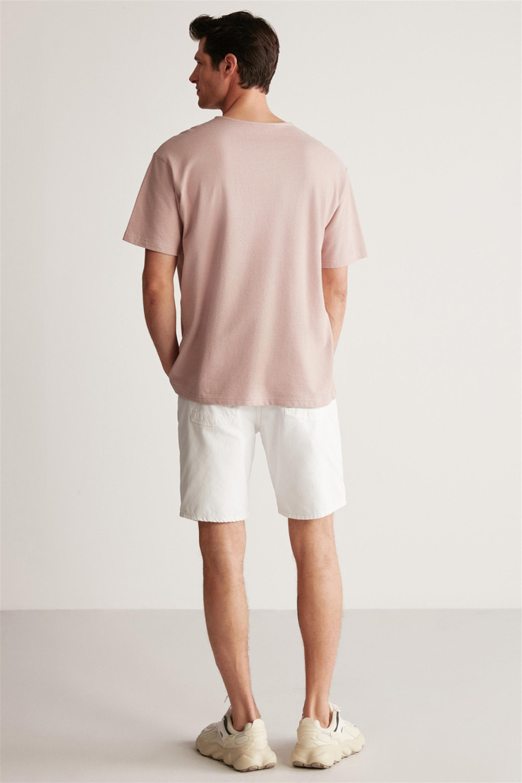 HARRY Örme  Pembe Tekli T-Shirt