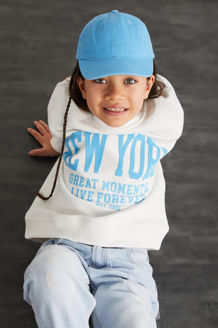 HERMIA  Regular Ekru Tekli Sweatshirt