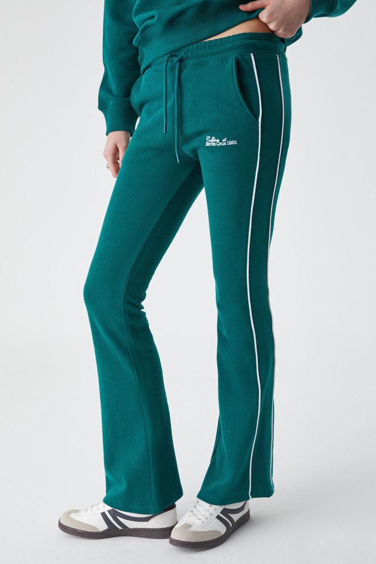 ICA Kadın Regular Ispanyol Paça Yüksek Bel Yeşil Eşofman Altı