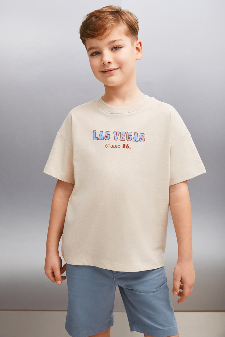 INIGO  Regular Bej Tekli T-Shirt