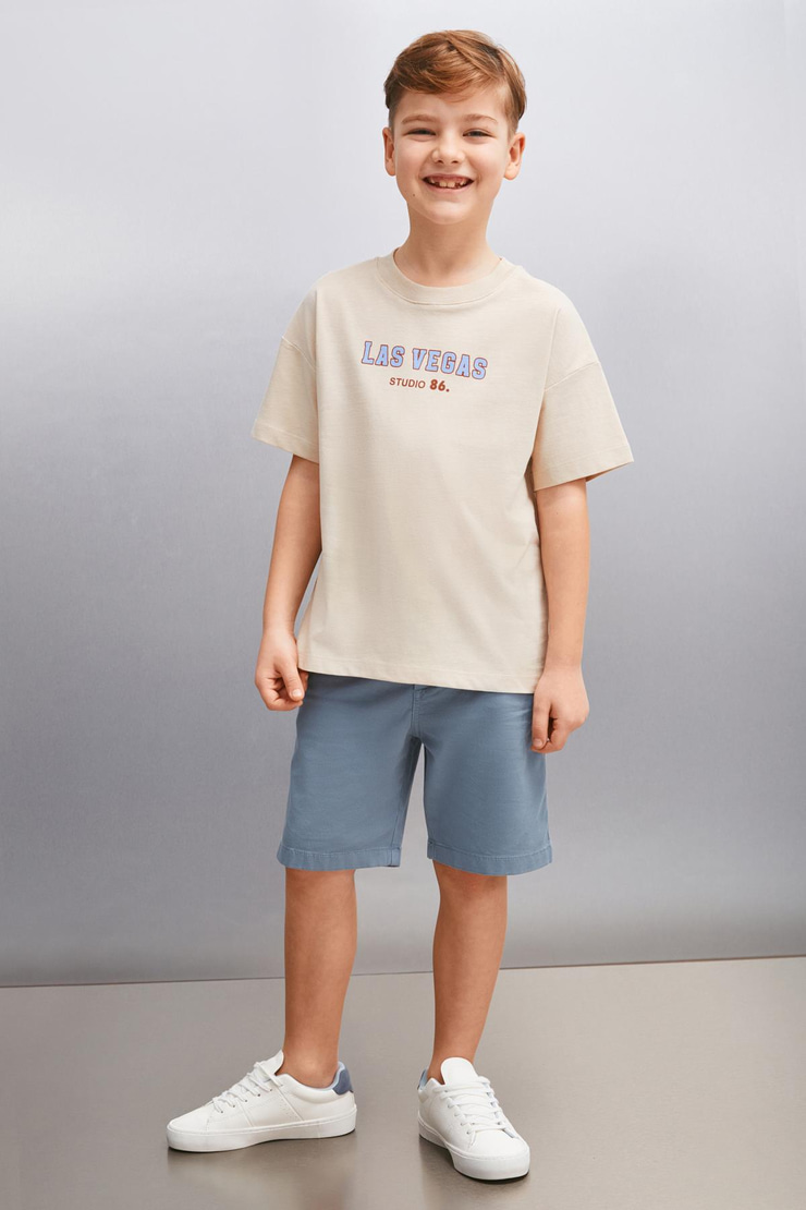 INIGO  Regular Bej Tekli T-Shirt