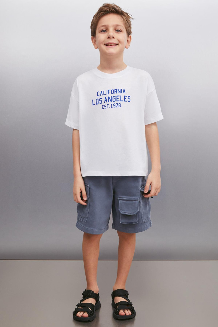 INIGO  Regular Beyaz Tekli T-Shirt