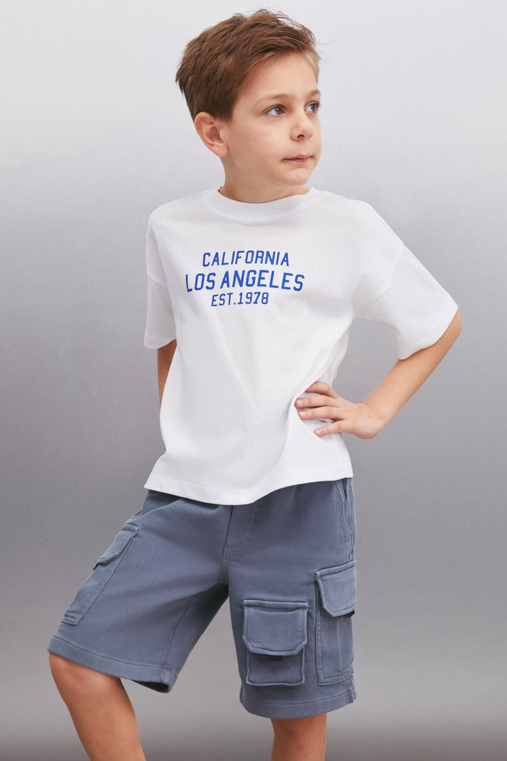 INIGO  Regular Beyaz Tekli T-Shirt