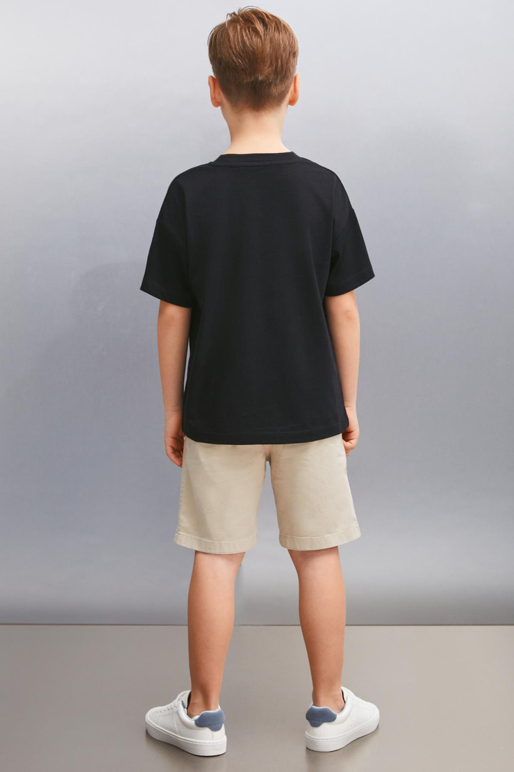 INIGO  Regular Siyah Tekli T-Shirt