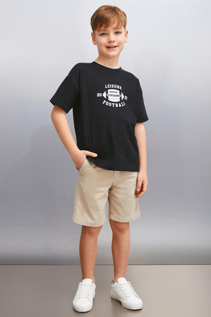 INIGO  Regular Siyah Tekli T-Shirt