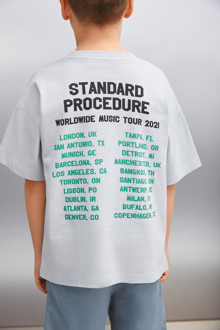 INNES  Regular Gri Tekli T-Shirt