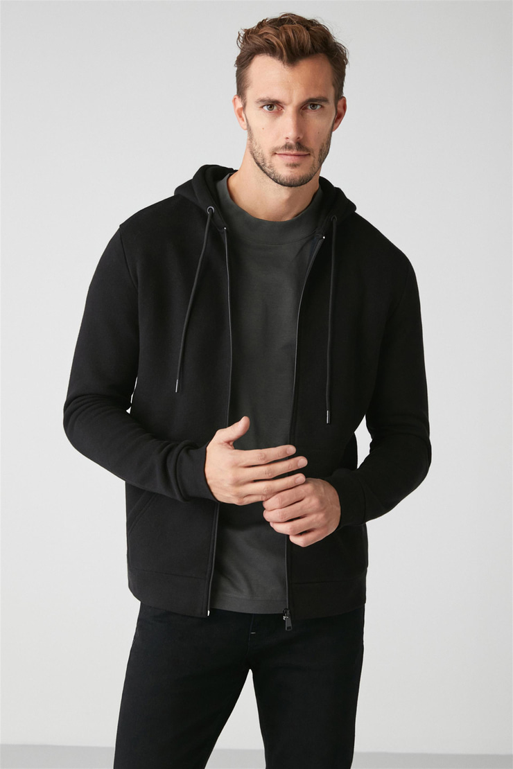 INSIDER Örme Comfort Siyah  Sweatshirt