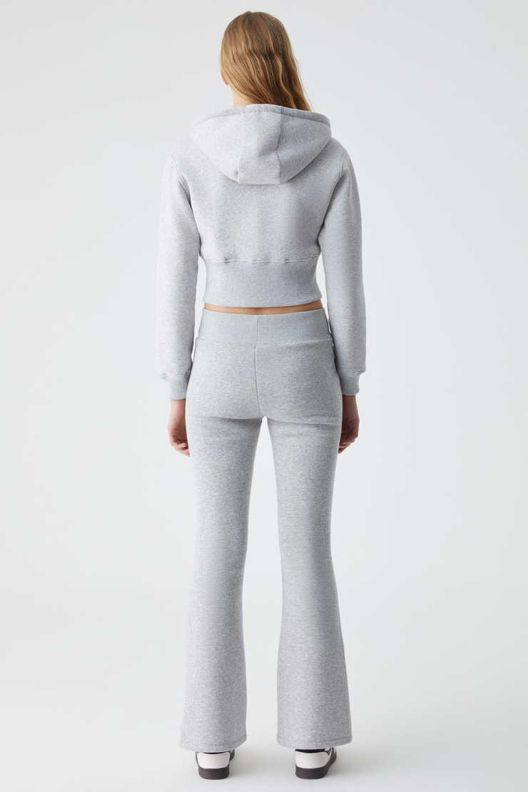 IRESSEN Kadın Nakış Desenli Regular Fit Grimelanj Eşofman Altı