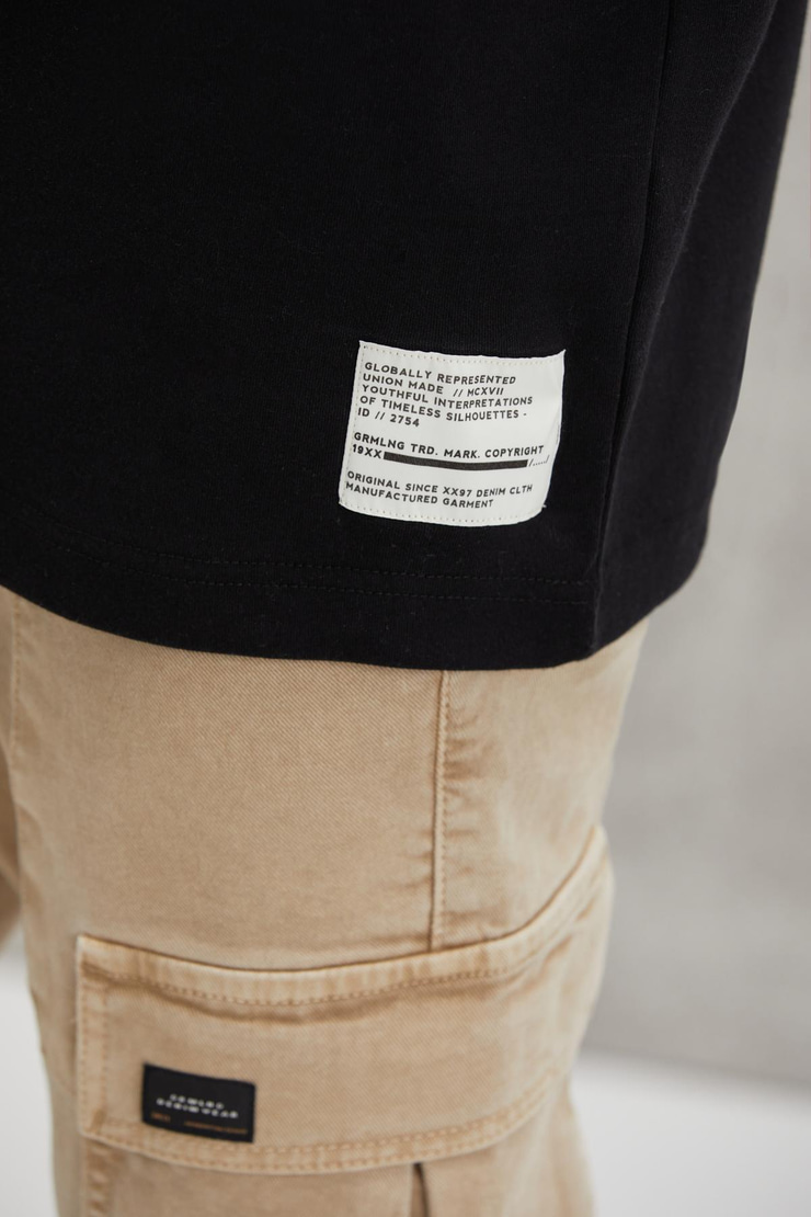 JOEL Basic Oversize Siyah  T-Shirt