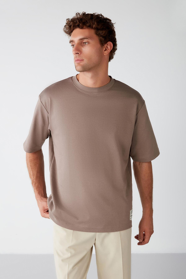 JOEL Basic Oversize Vizon  T-Shirt