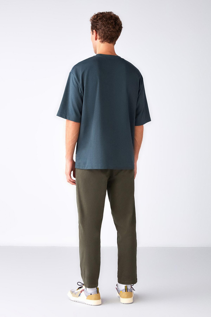 JOEL Basic Oversize Yeşil  T-Shirt