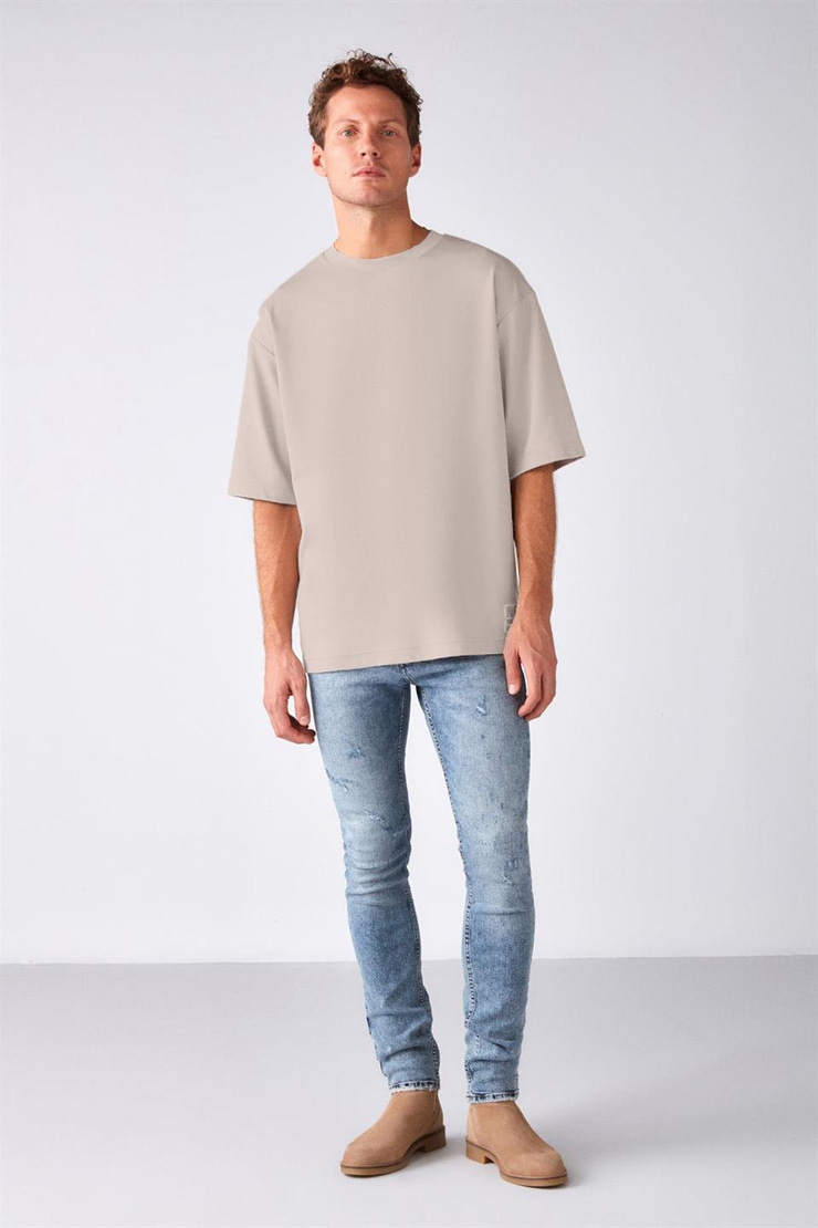 JOEL Örme Oversize Pembe  T-Shirt