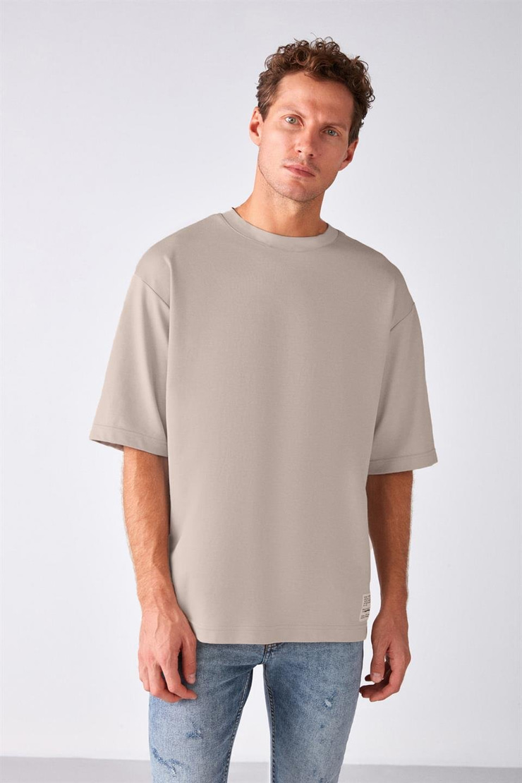 JOEL Örme Oversize Pembe  T-Shirt