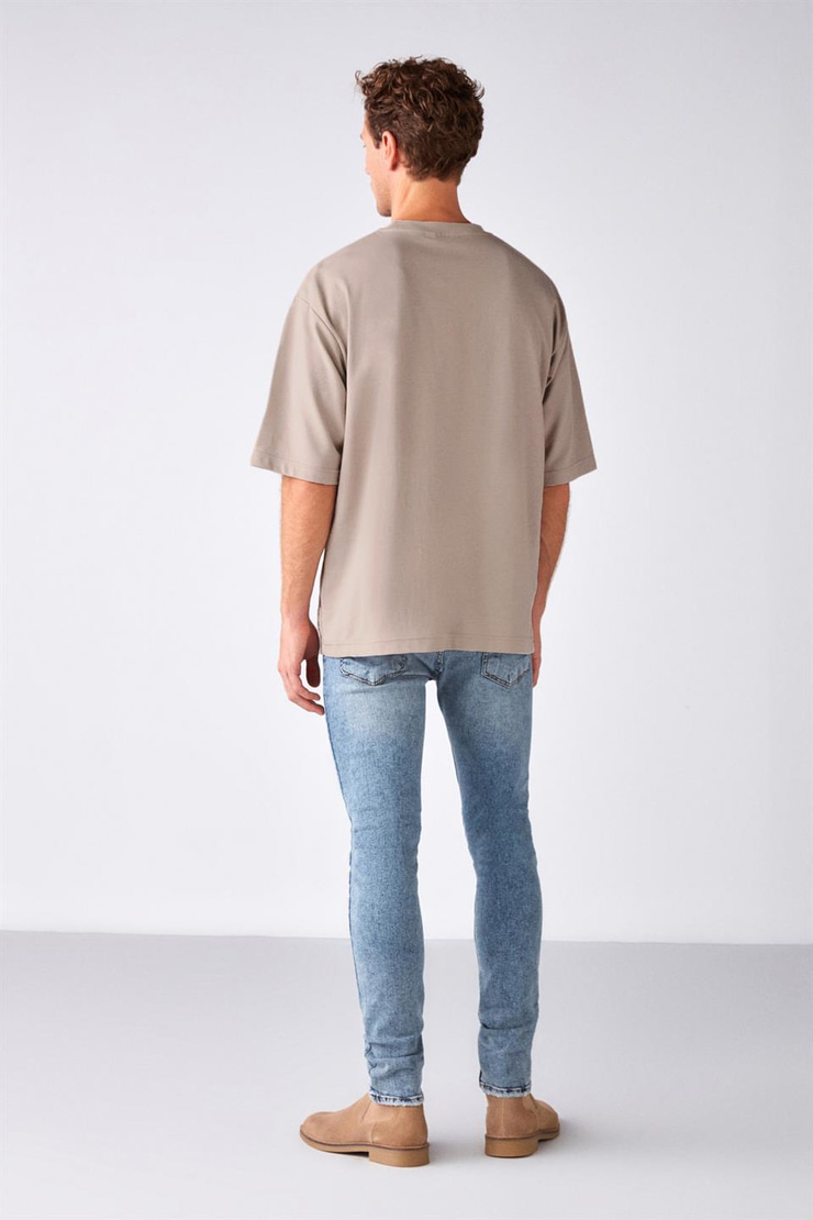 JOEL Örme Oversize Pembe  T-Shirt