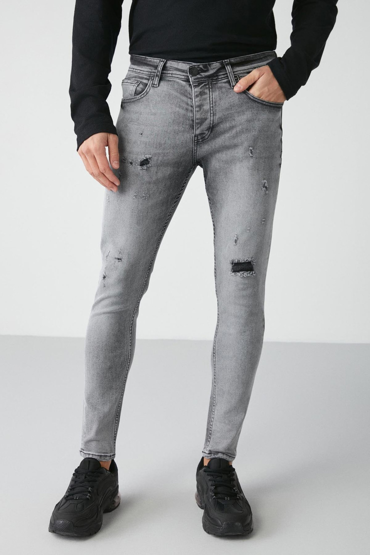 JOHEN Relaxed Skinny Açık Gri  Jeans