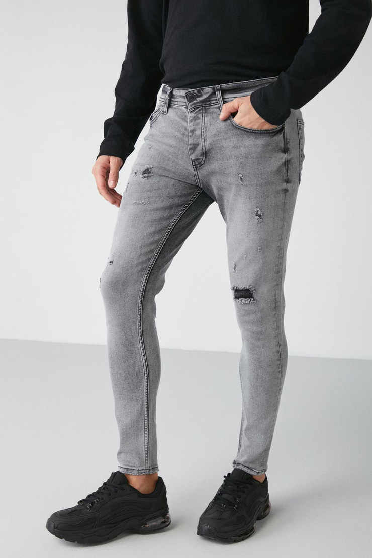 JOHEN Relaxed Skinny Açık Gri  Jeans
