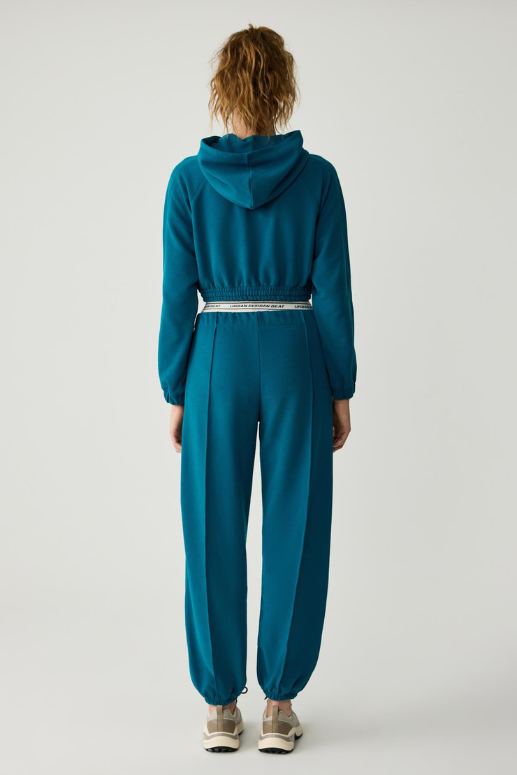 KATHRINE Kadın Kapüşonlu Mavi Sweatshirt