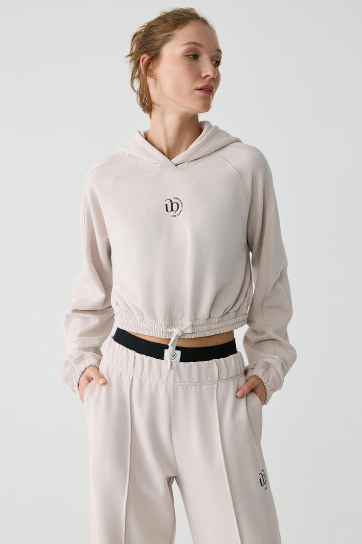 KATHRINE Kadın Kapüşonlu Taş Rengi Sweatshirt