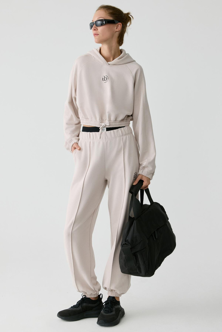 KATHRINE Kadın Kapüşonlu Taş Rengi Sweatshirt