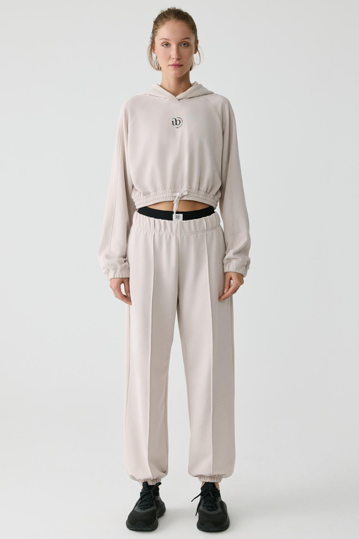 KATHRINE Kadın Kapüşonlu Taş Rengi Sweatshirt