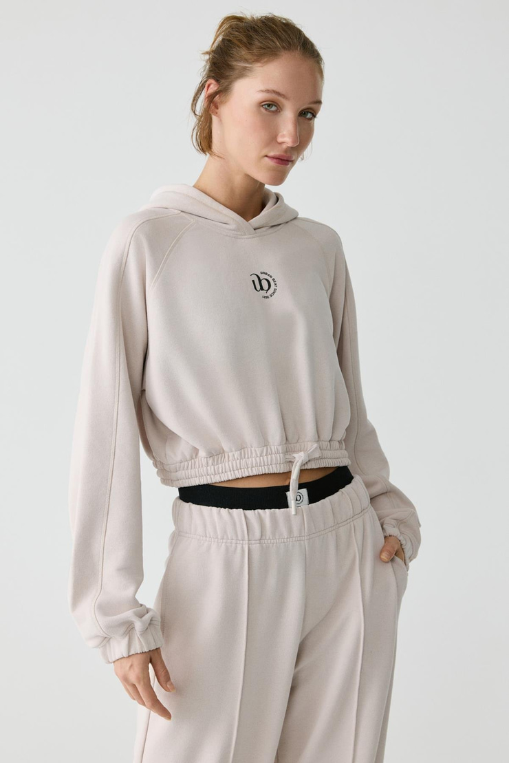 KATHRINE Kadın Kapüşonlu Taş Rengi Sweatshirt