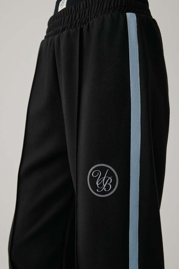 KIMIKO Kadın Beli Lastikli Relaxed Küçük Baskılı Siyah Eşofman Altı