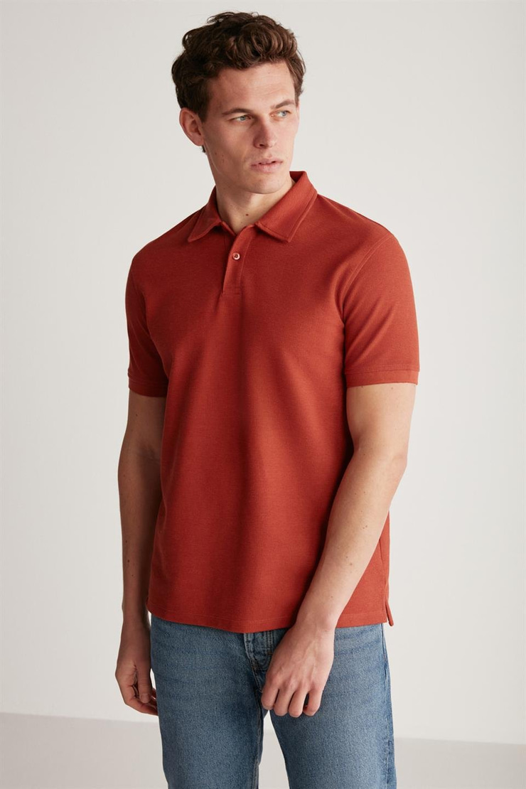 LAPORTE Örme Regular Kiremit Rengi  T-Shirt