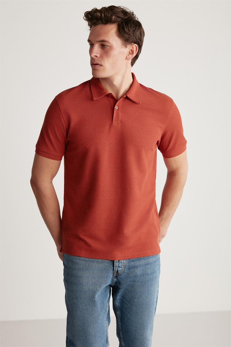 LAPORTE Örme Regular Kiremit Rengi  T-Shirt