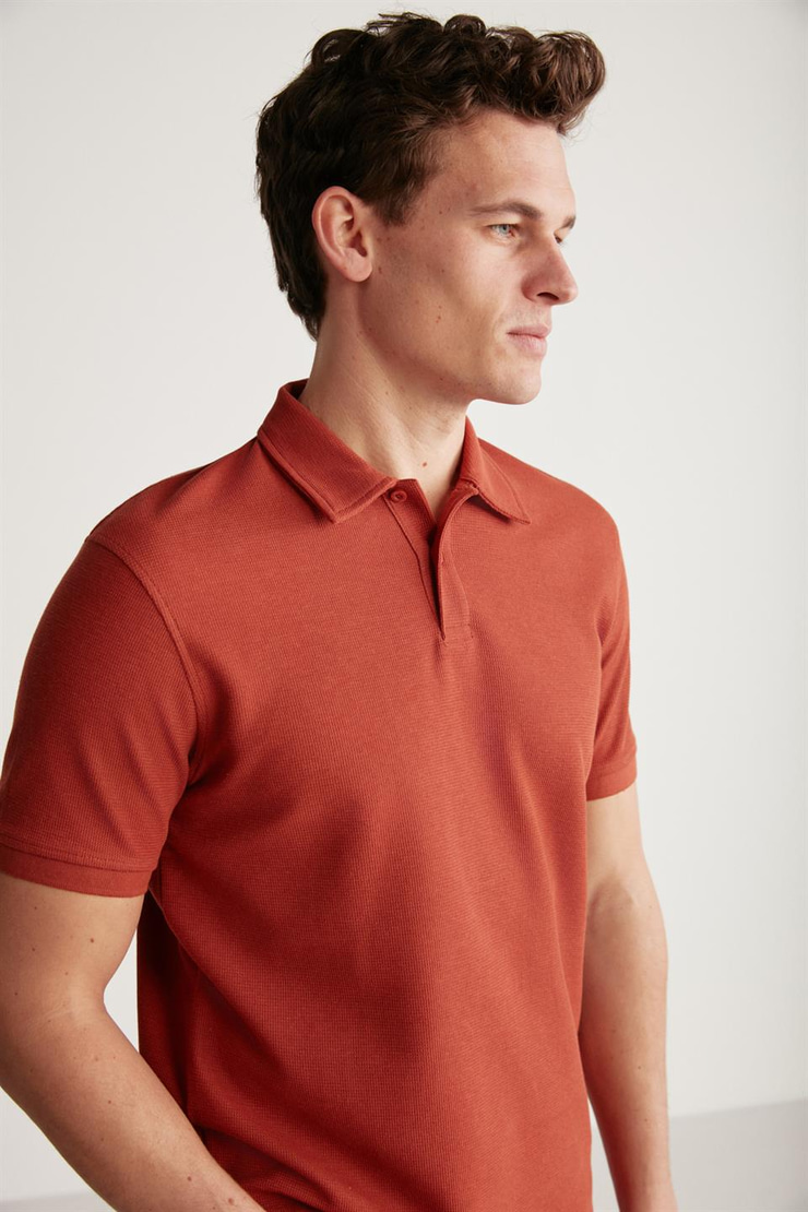 LAPORTE Örme Regular Kiremit Rengi  T-Shirt