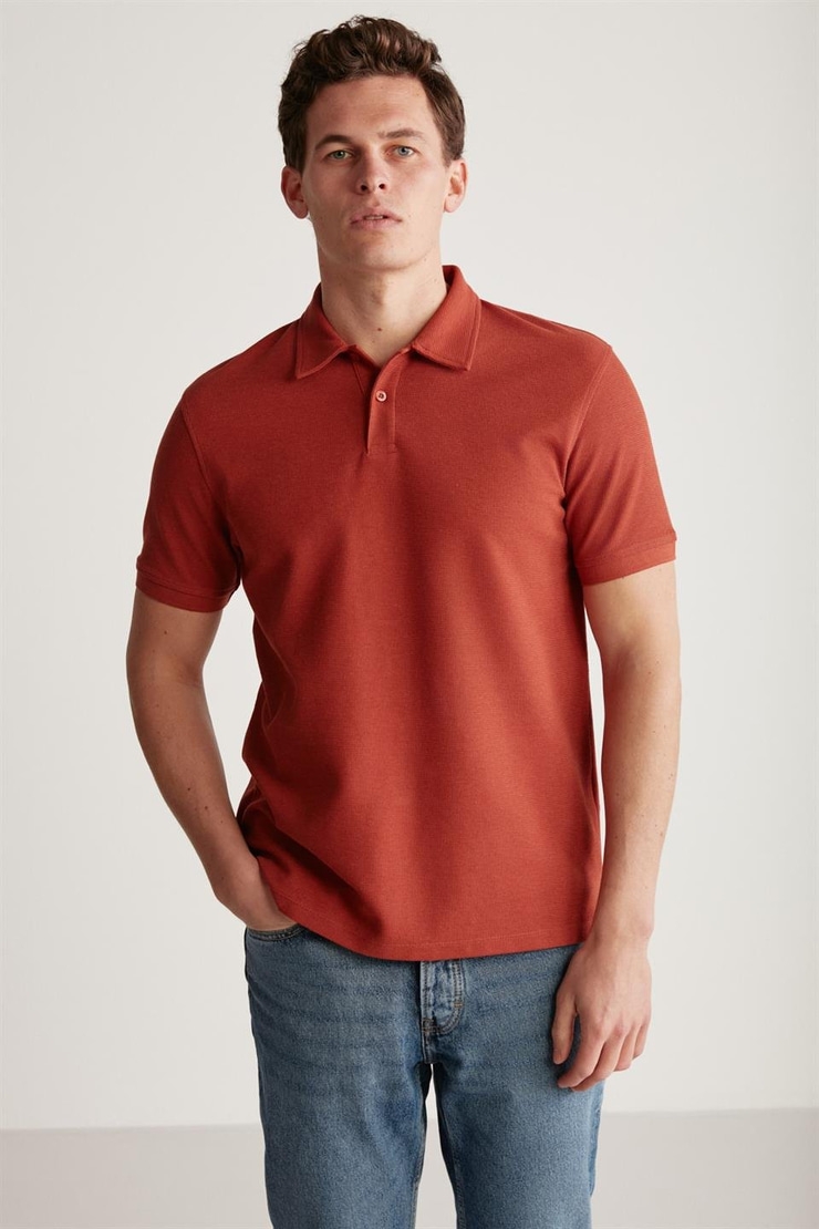 LAPORTE Örme Regular Kiremit Rengi  T-Shirt