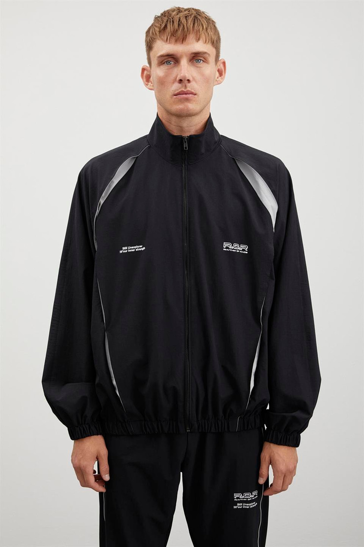 LARS Paraşüt Relaxed Siyah Tekli Alt-Üst Takım