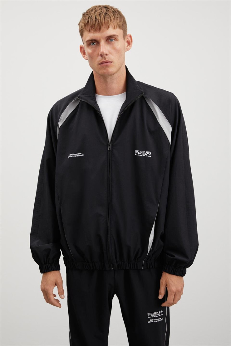 LARS Paraşüt Relaxed Siyah Tekli Alt-Üst Takım