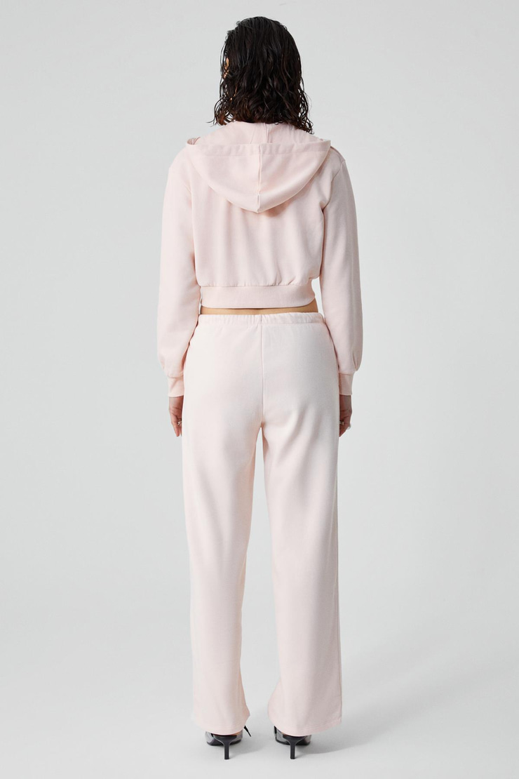 LAYA Kadın %100 Pamuk Regular Fit Çift Cepli Pembe Eşofman Altı