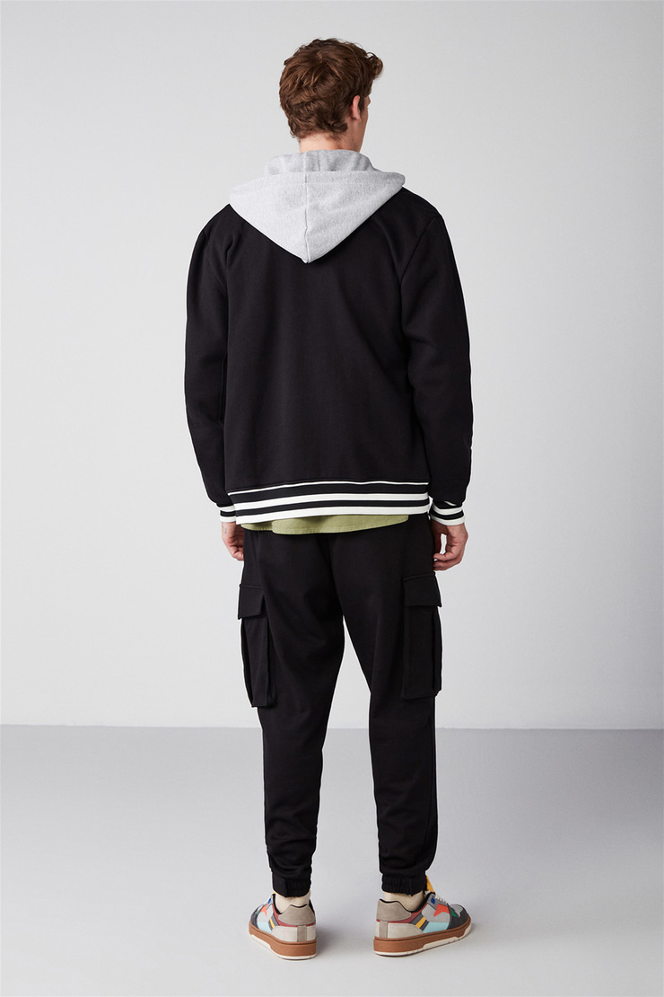 LEON Örme Oversize Siyah  Sweatshirt