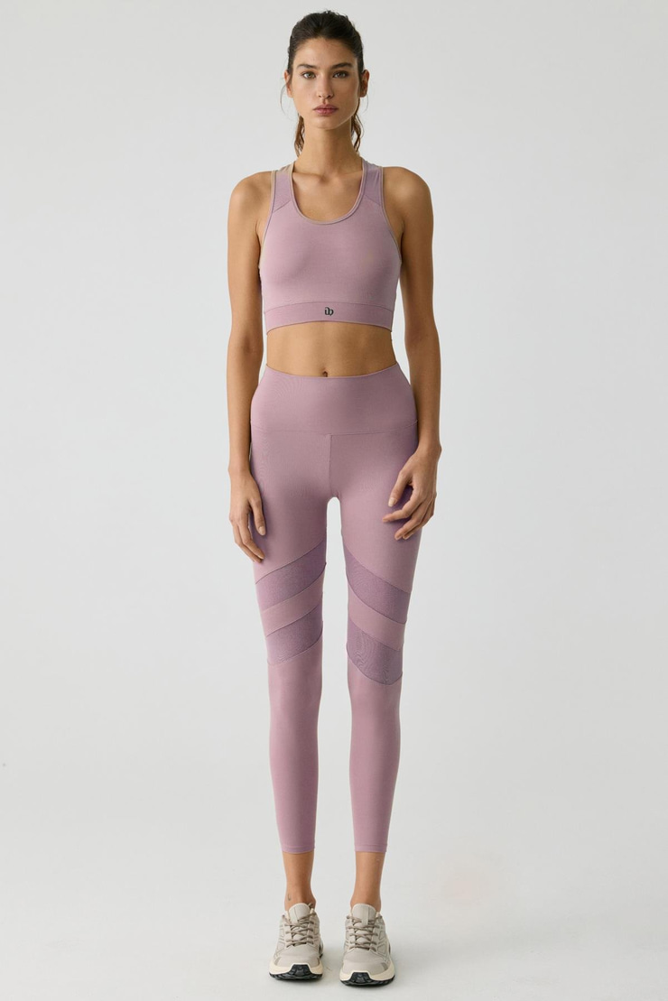 LISSA Kadın Tül Detaylı Gül Kurusu Atlet