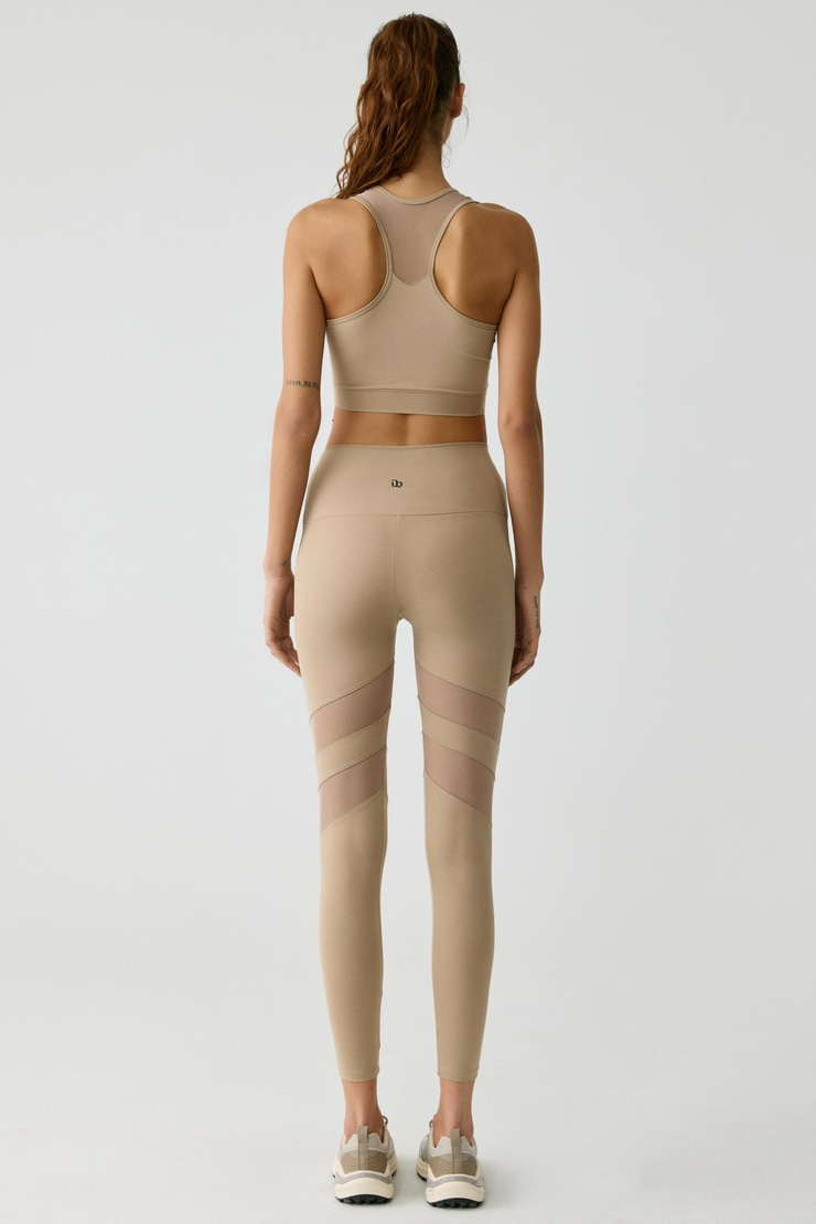 LISSA Kadın Tül Detaylı Vizon Atlet