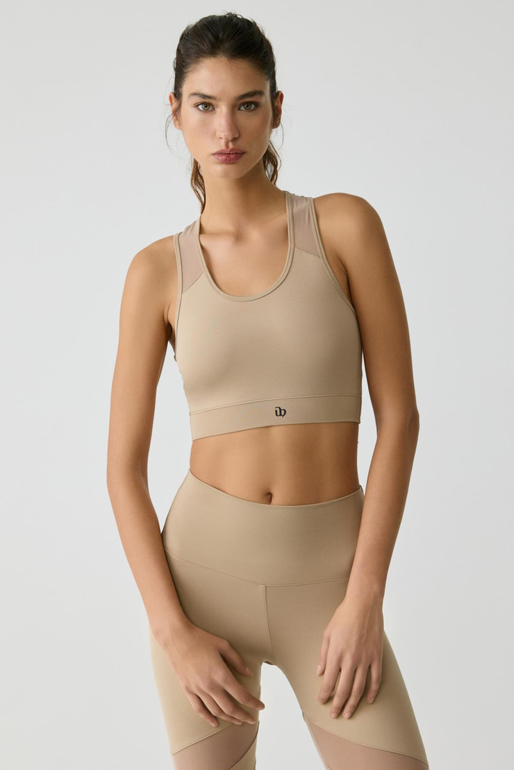 LISSA Kadın Tül Detaylı Vizon Atlet