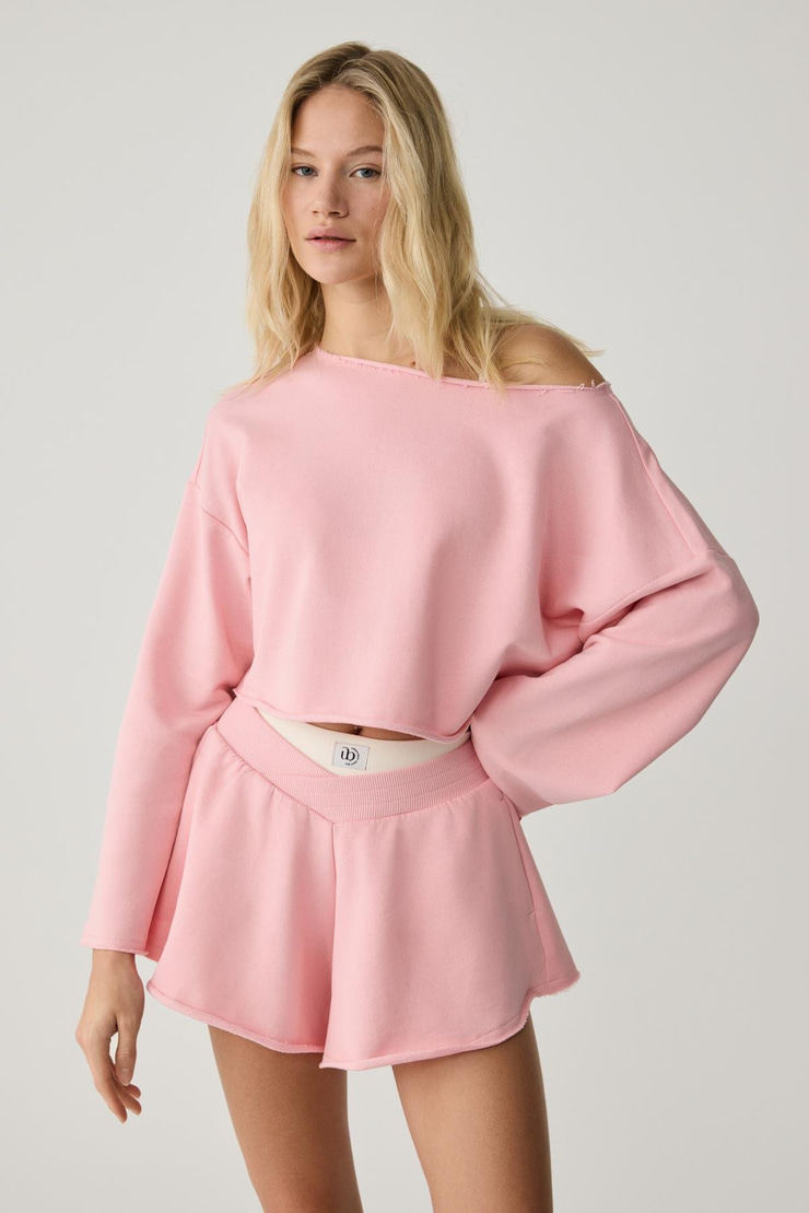 LUANA Kadın Şeker Pembesi Sweatshirt