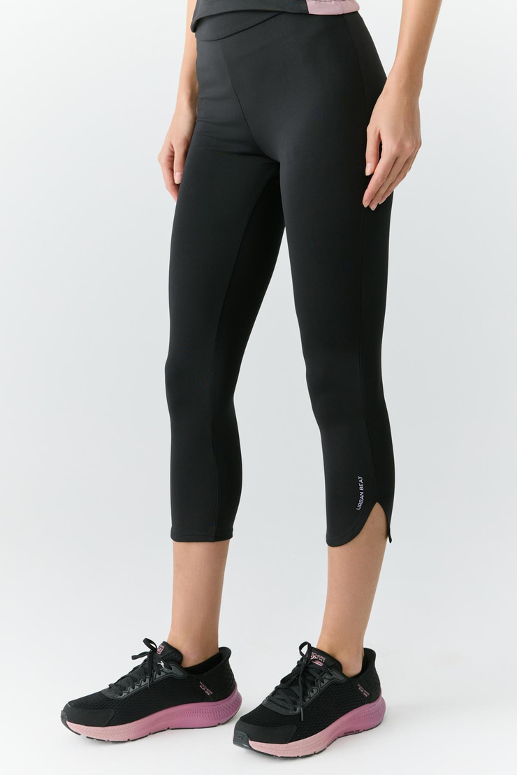 LYDIA Kadın Yırtmaç Detaylı Yumuşacık Siyah Tayt