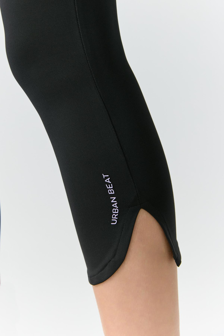 LYDIA Kadın Yırtmaç Detaylı Yumuşacık Siyah Tayt