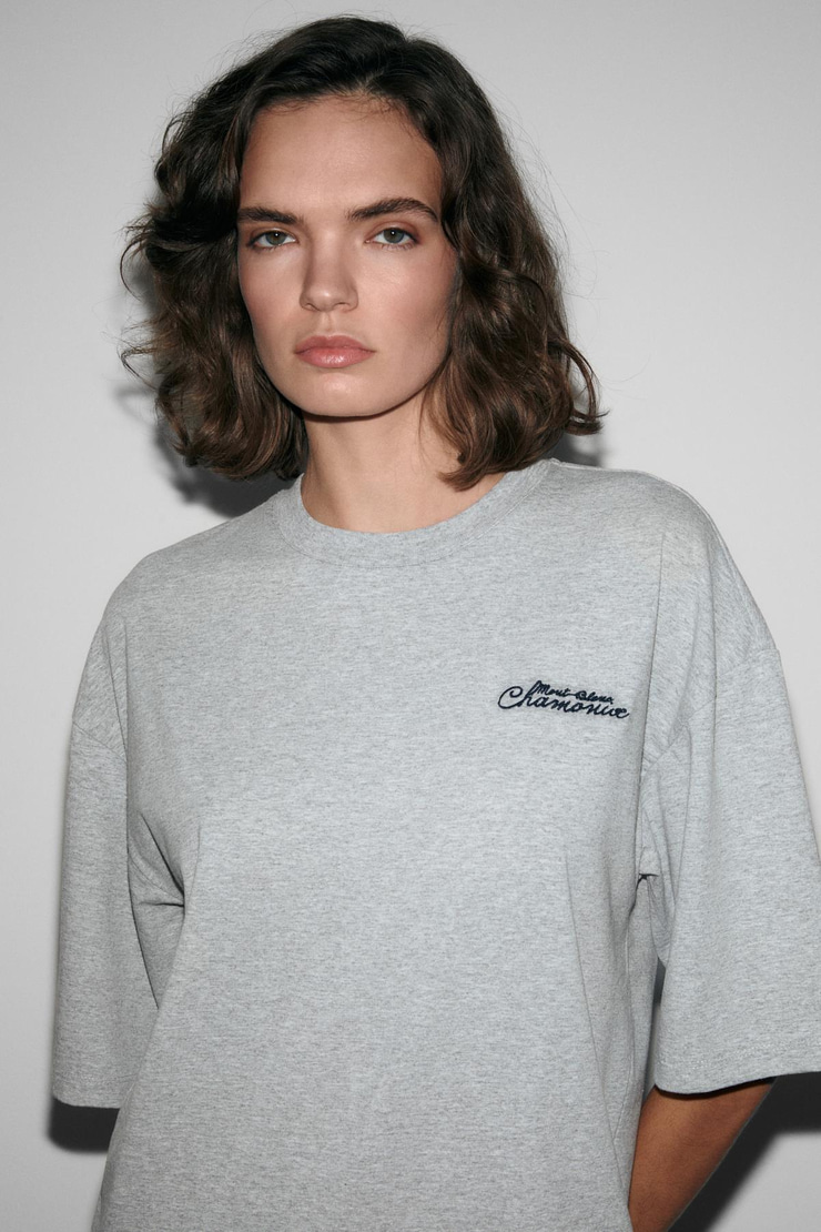 MAJER Kadın %100 Organik Pamuklu Western Tema Baskılı Regular Fit Grimelanj T-Shirt