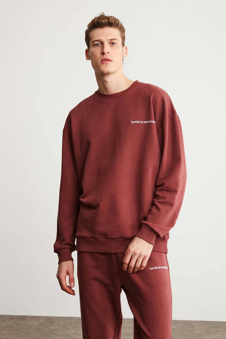 MARSHALL Örme Relaxed Bordo 2 Alt-Üst Takım