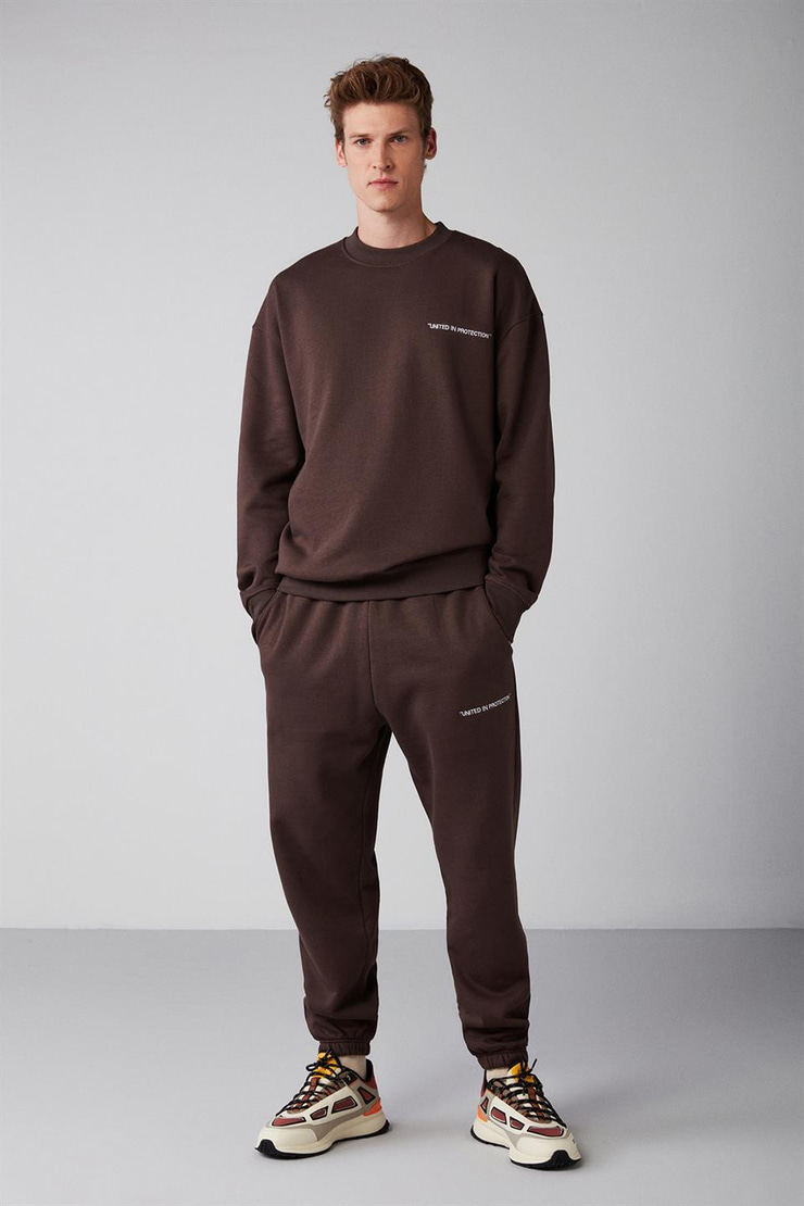 MARSHALL Örme Relaxed Kahverengi 2 Alt-Üst Takım