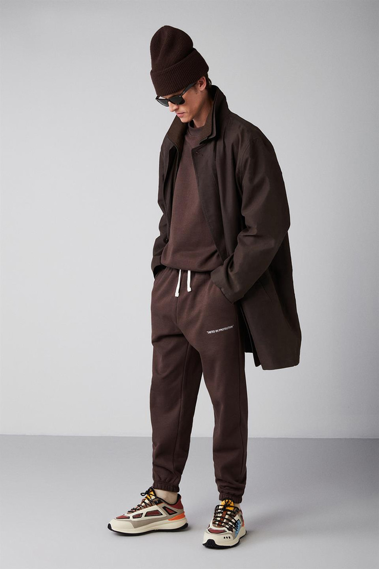 MARSHALL Örme Relaxed Kahverengi 2 Alt-Üst Takım