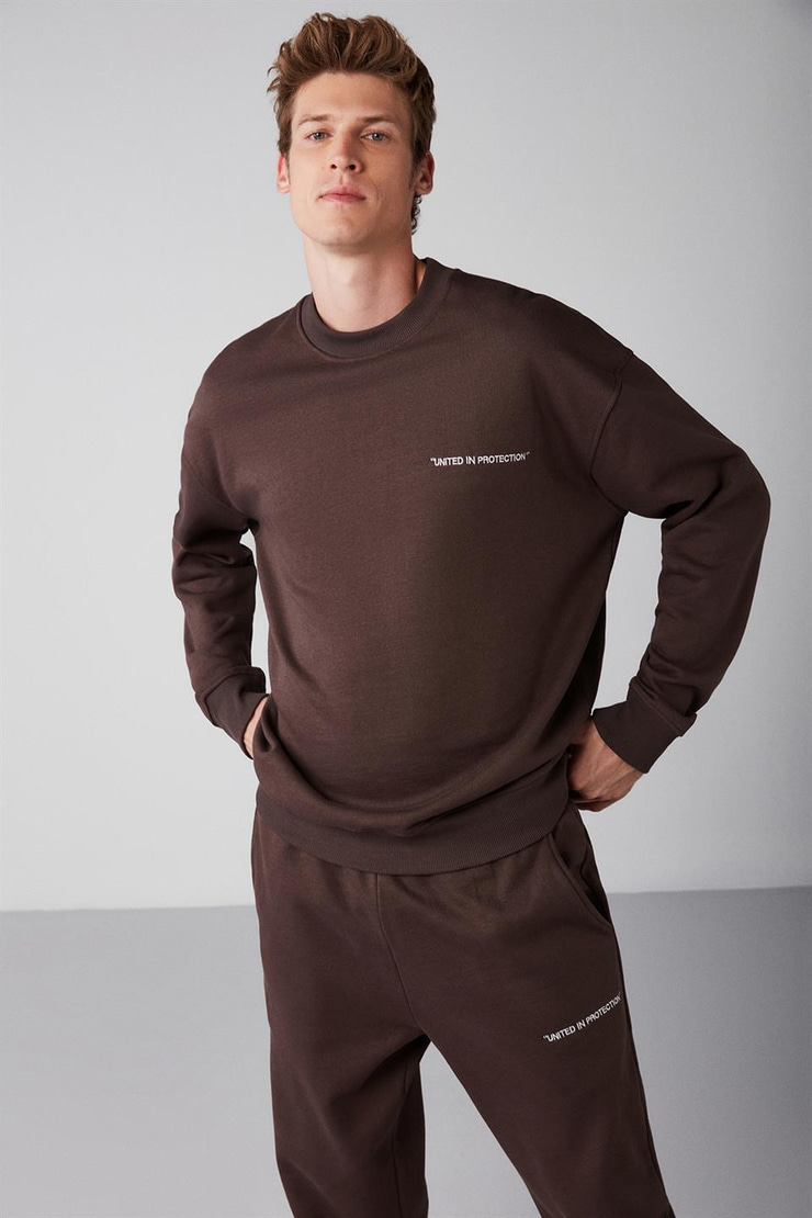 MARSHALL Örme Relaxed Kahverengi 2 Alt-Üst Takım