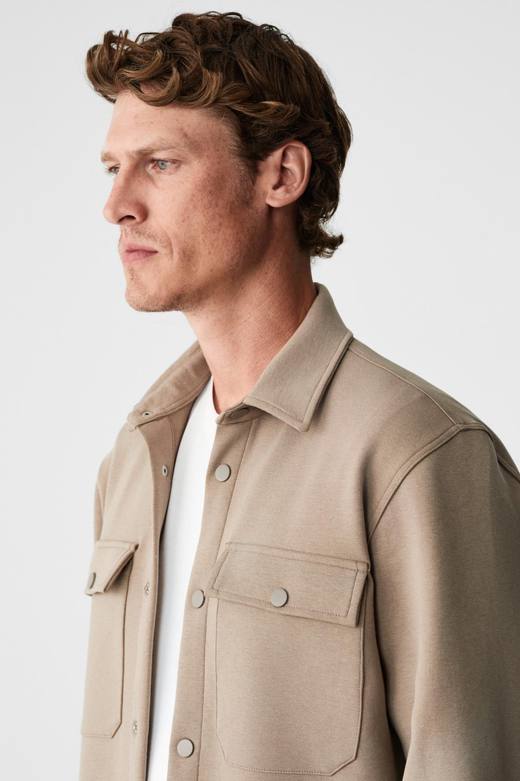 MAZE Erkek Özel Dokulu Kalın Kumaşlı Cepli Çıtçıtlı Gri Ceket