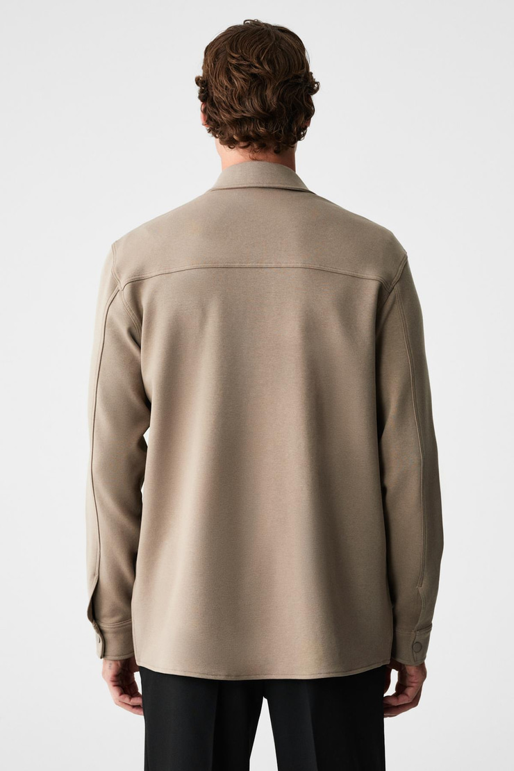 MAZE Erkek Özel Dokulu Kalın Kumaşlı Cepli Çıtçıtlı Gri Ceket