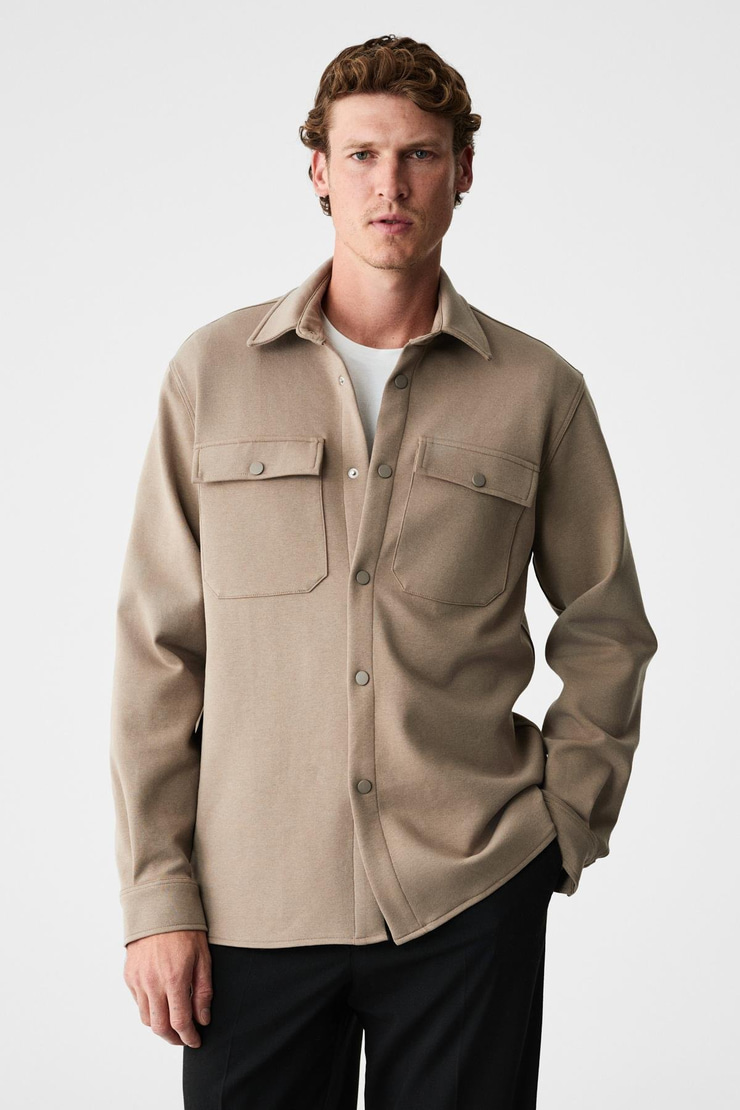 MAZE Erkek Özel Dokulu Kalın Kumaşlı Cepli Çıtçıtlı Gri Ceket