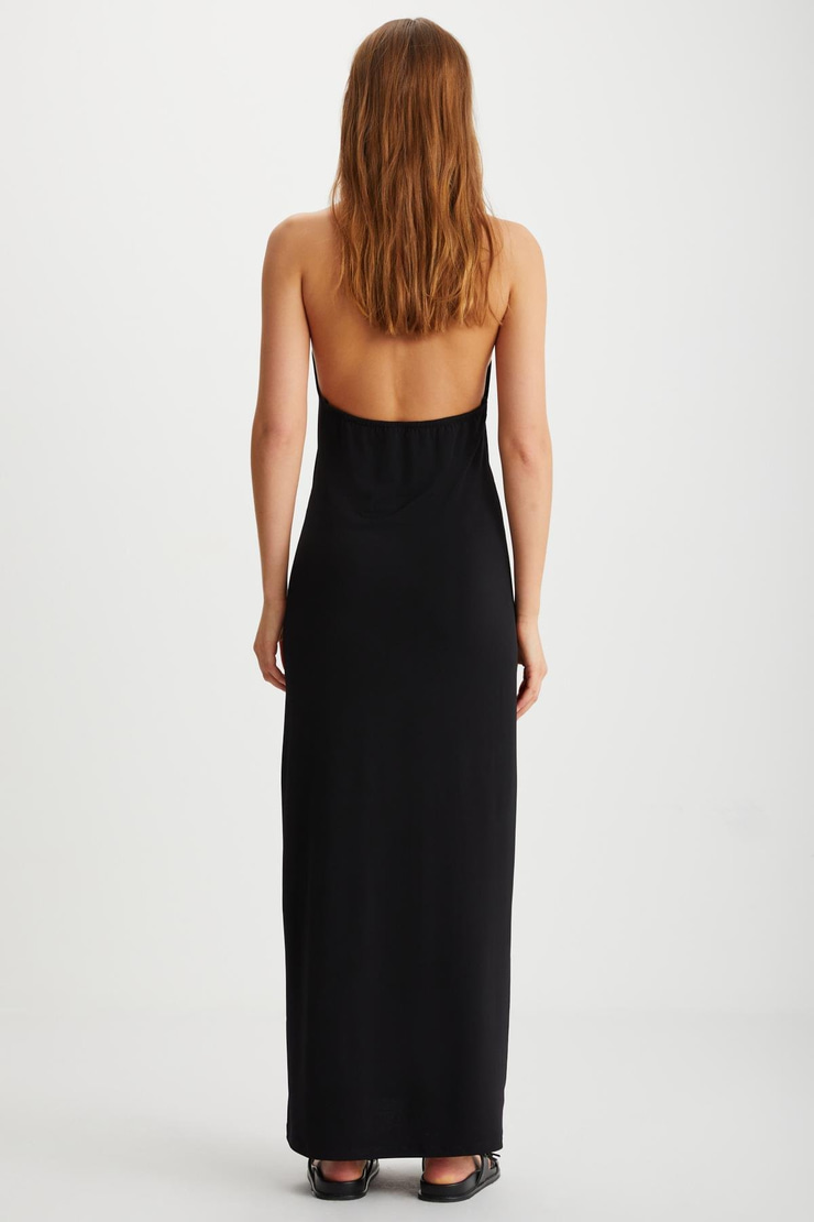 MELIORA  Relaxed Siyah Tekli Elbise